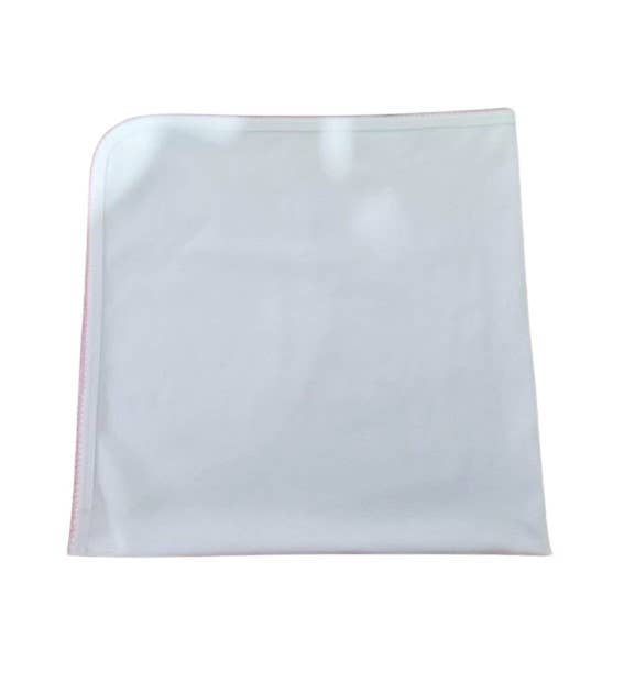 Picot Trim/ Receiving Blanket Baby Gift, Embroidery, Mono