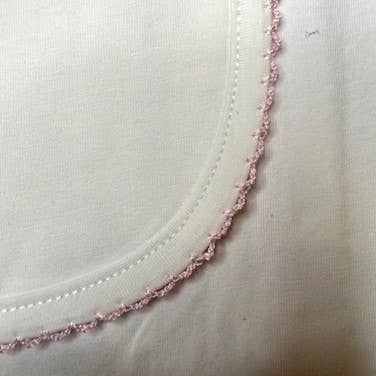 Picot Trim/ Receiving Blanket Baby Gift, Embroidery, Mono