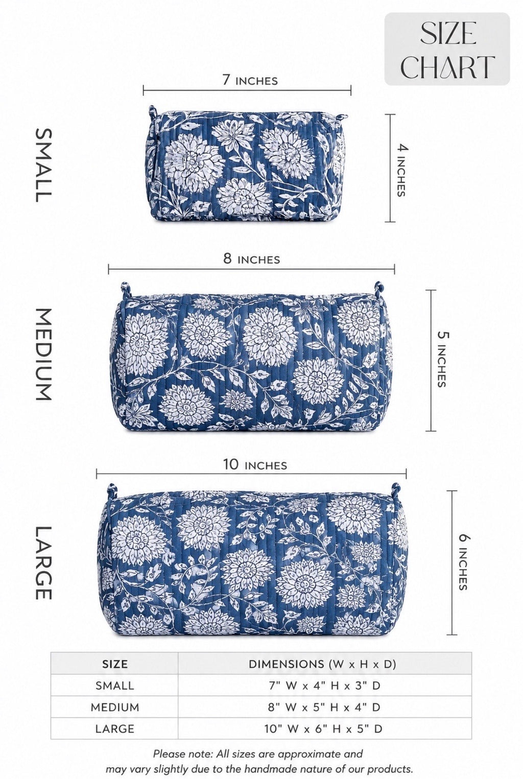 Quilted Cosmetic Pouch