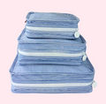 Preppy Stripe Wipeable Pouches | Mint