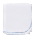 Picot Trim/ Receiving Blanket Baby Gift, Embroidery, Mono