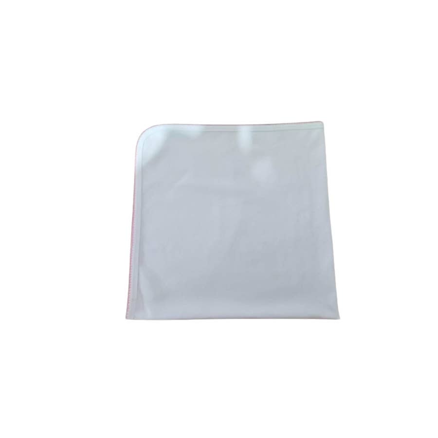 Picot Trim/ Receiving Blanket Baby Gift, Embroidery, Mono