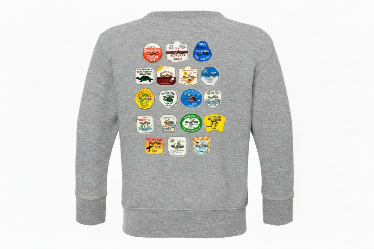 Farpost Collective x Reverie by Lizzy Sea Isle Beach Tag Toddler Sweatshirt